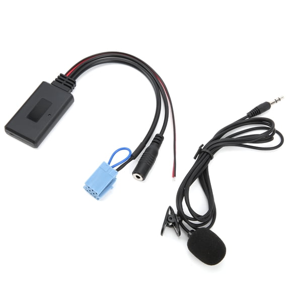 BIMZUC Bluetooth 5.0 AUX Audio Cable Adapter with Microphone Handsfree Replacement Kit for Smart Fortwo 450 Radio Automotive Electrical Parts & Accessories Universal 12V