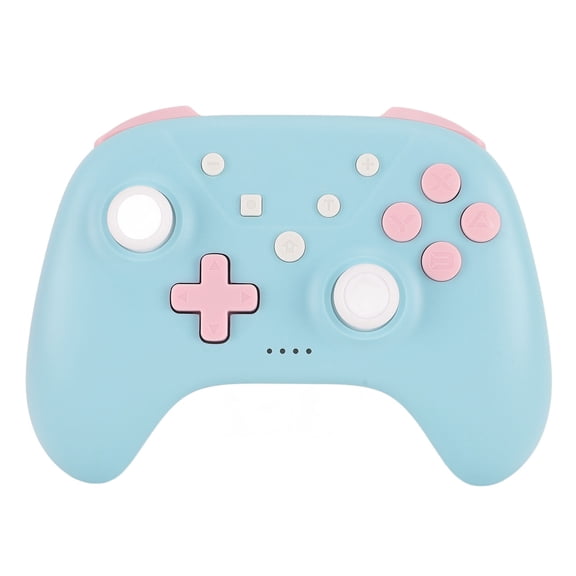 BIMZUC Bluetooth Wireless Game Controller with 6-Axis Gyroscope and Asymmetric Dual Motor, Turbo Burst Function Remote Gaming Pad for Switch, PC, Android, iOS, macOS, Blue (5.79 x 4.09 x 2.36 inches)