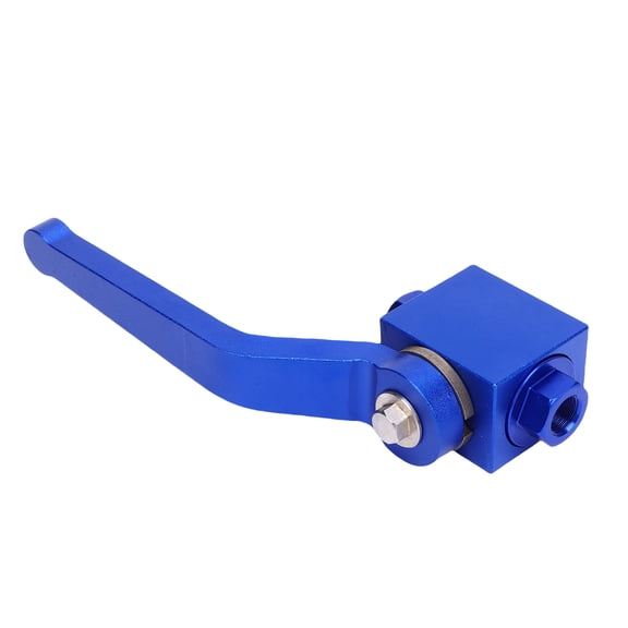 BIMZUC Brake Line Lock Shut Off Valve Blue Color Aluminium Alloy 1/8in NPT Standard Interface Fuel Flow Control Cut Off Valve Universal Fitment For Oil Gas Water Air Pipeline 8000 PSI Pressure Rating