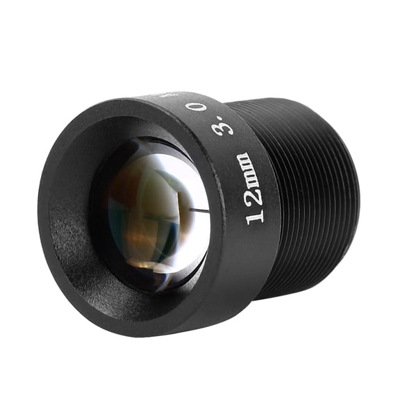 BIMZUC CCTV 3MP 12mm Fixed Focal-Length Board Lens M12 Mount Replacement Part for Smart Surveillance Security Camera System Black (0.55 inches / 14 mm, 0.36 oz)