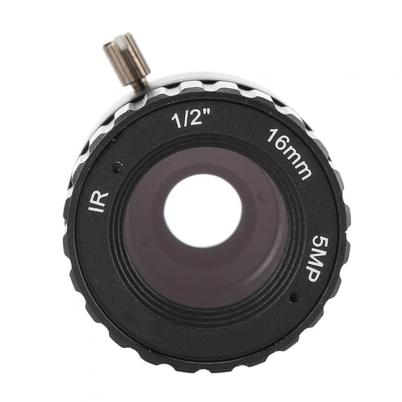 BIMZUC CCTV Fixed Lens 16mm 5MP High Definition CS Mount for Security Camera Replacement Part, Premium Aluminum Alloy Construction for Home and Commercial Surveillance Systems (0.63 inches / 16 mm)