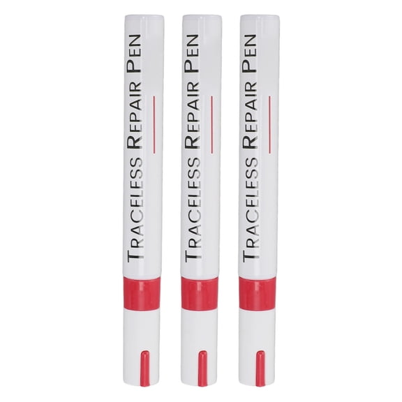 BIMZUC Car Touch Up Paint Pen for Scratch Remover Red Color Paint Repair Fill Tool 3-Pack, Efficient Quick Dry Restoration for Auto Scratches and Chip Repair, Dual Unit 5.9 Inches / 15.0 cm Long