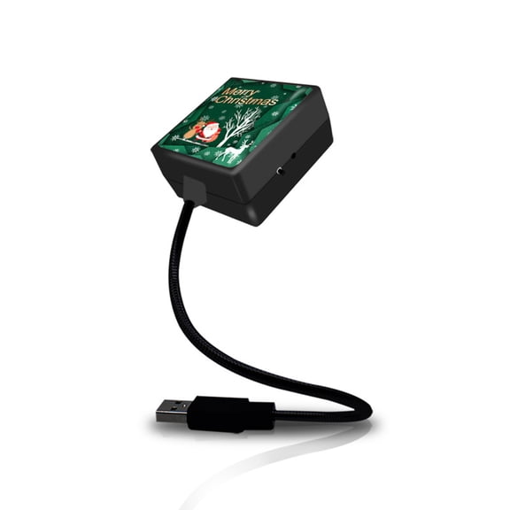 BIMZUC Car USB Atmosphere Light Christmas Projector Lights Sound Activated LED Interior Lamp Auto Rotating Black 7.87 inches / 20.00 cm