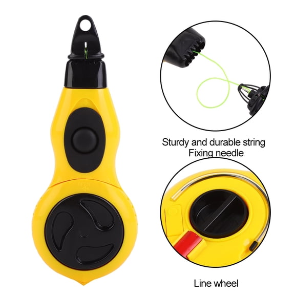 BIMZUC Carpenter's Mini Ink Marker Fountain Auto Callback String Level Instrument Tool for Woodworking Measuring & Layout Chalk Line Tool 7.28 inches / 18.5 cm Yellow Black