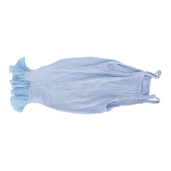 BIMZUC Cat Recovery Suit Tail Adjustable Lace Neckline Prevent Licking Postoperative Wear Large Light Blue 9.4 inches / 24 cm