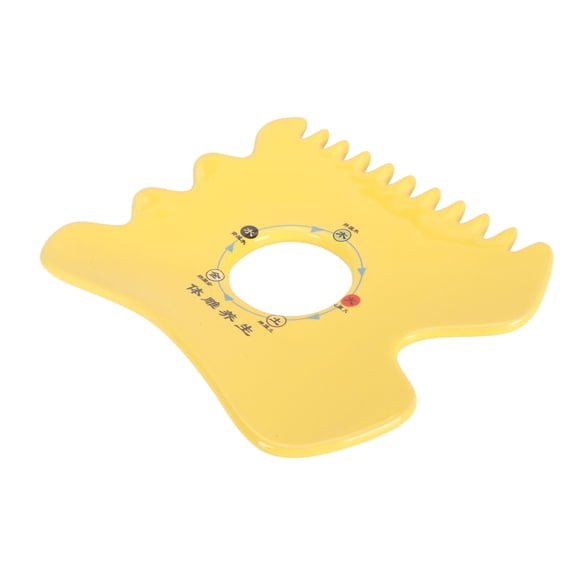 BIMZUC Ceramic Gua Sha Board Smooth Comfortable Muscle Relief Body Massage Tool for Legs Back Arms Neck Chin Yellow