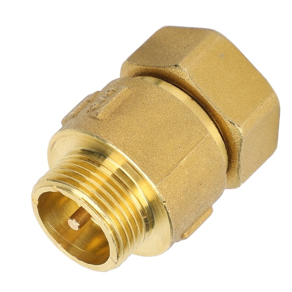 BIMZUC Check Valve Brass Material 1-Way Streamline Water Meter Thread Reflux Control Tool DN20x25 (0.8 in / 20 mm)