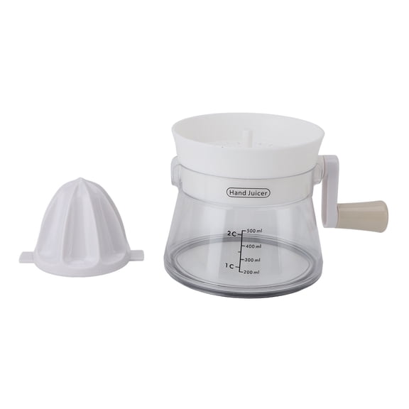 BIMZUC Citrus Juicer Manual Handheld Compact Portable Extractor Household Rotary Squeezer for Lemon Orange Fruit, Durable Kitchen Tool with 3 Pieces, 7.09 inches / 18 cm Length, White