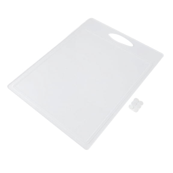BIMZUC Clear Acrylic Cutting Board 15.7"x11.8", 0.2" Thick Reversible, AntiSlip, Dishwasher Safe, DualSurface Kitchen Counter Protector