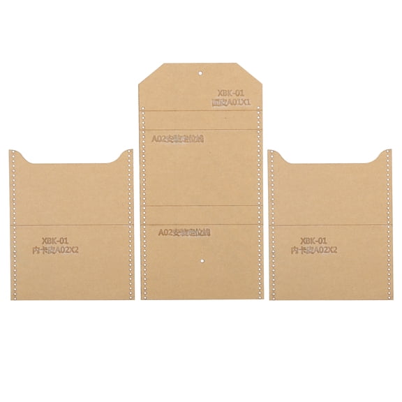 BIMZUC Clear Acrylic Wallet Pattern Stencil Template Drawings Set Leather Hand Craft DIY Tool, 3 Pieces (7.9 inches / 20 cm)
