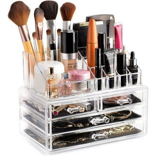 Organizador de Maquillaje, TIE-DailyNec Makeup Organizer con Cajón, Almacenaje  Maquillaje, Accesorios de Mesa de Maquillaje de Plástico Ideal para Guardar  Barras de Labios (Rosa) : : Belleza