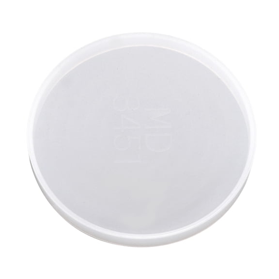BIMZUC Coaster Resin Molds Silicone Mirror Round Mould for DIY Crafts Epoxy Casting Making Tool Reusable Elastic Easy Demoulding (3.93 inches / 10 cm)