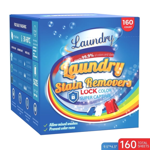 BIMZUC Color Catcher, Laundry Dye-Trapping Sheets, 160 Count, Unscented, Prevent Color Runs