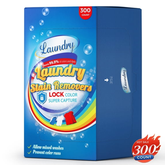 BIMZUC Color Catcher, Laundry Dye-Trapping Sheets, 300 Count, Unscented, Prevent Color Runs