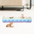 thumbnail image 1 of BIMZUC Colorful Rainbow Collapsible Cat Tunnel Tube, Scratch Resistant Cloth with Crinkle Ring Paper, Interactive Hiding and Playing Toy for Indoor Cats, Kittens and Small Pets (11.8 inches/30 cm), 1 of 9