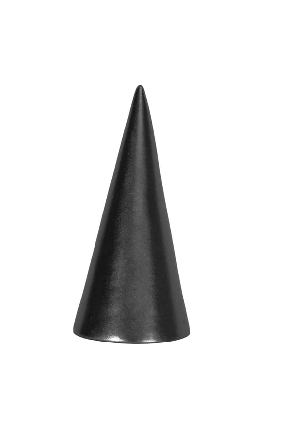Cone Shaped Resin Ring Holder Display Stand for Engagement Wedding Bands, Solid Jewelry Organizer Rack for Home and Retail, Black (2.75 inches / 7 cm)