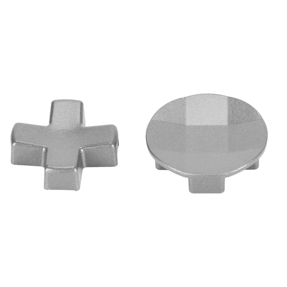 BIMZUC Controller D Pads Replacement Directional Button Metal Faceted Standard D Pad for Xbox One Elite Elite Series 2 Silver, 2 Pieces, Premium Gaming Parts (3.94 inches / 10 cm)