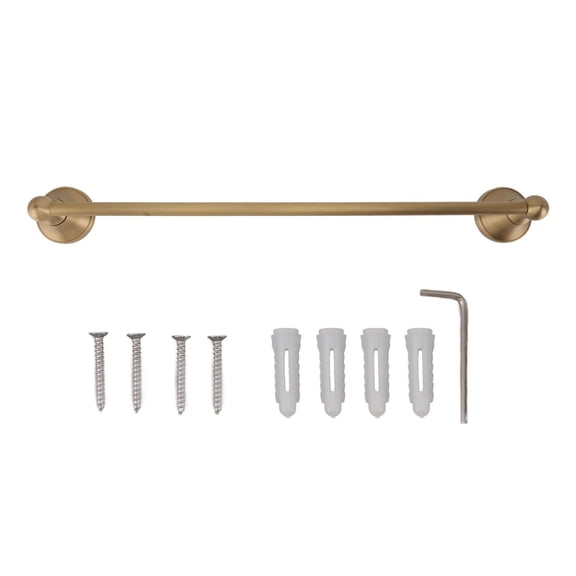 BIMZUC Copper Towel Bar European Design, Single Rod, Durable Copper, Multipurpose Bathroom & Toilet Rack