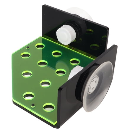 BIMZUC Coral Frag Rack 13 Holes Double Layers Fluorescent Green Acrylic Frag Holder with Suction Cups for Aquarium Fish Tank Reef Propagation 5.9 x 5.9 x 2.17 Inches