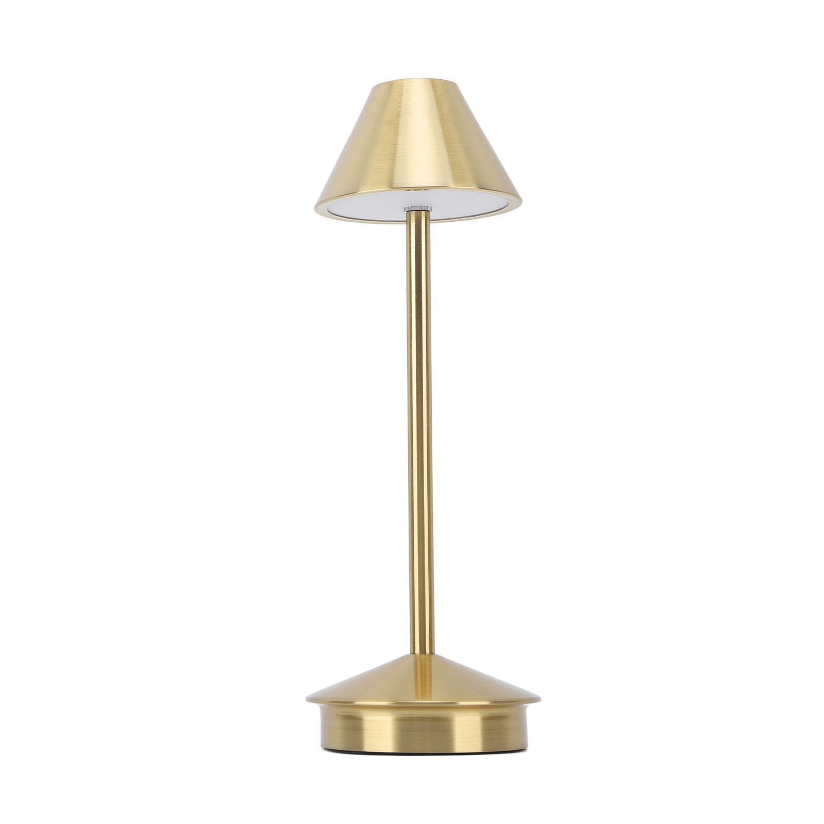 BIMZUC Cordless Table Lamp Modern Iron Art Portable LED Desk Lamp with 3 Color Touch Control 2000mAh Battery Stepless Dimming Gold
