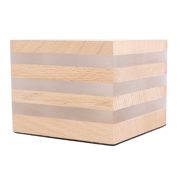BIMZUC Cube Lamp Wooden LED Night Light Handmade Cordless USB Powered Desk Lamp for Bedroom Nightstand Home Office Portable Minimalist Bedside Lighting