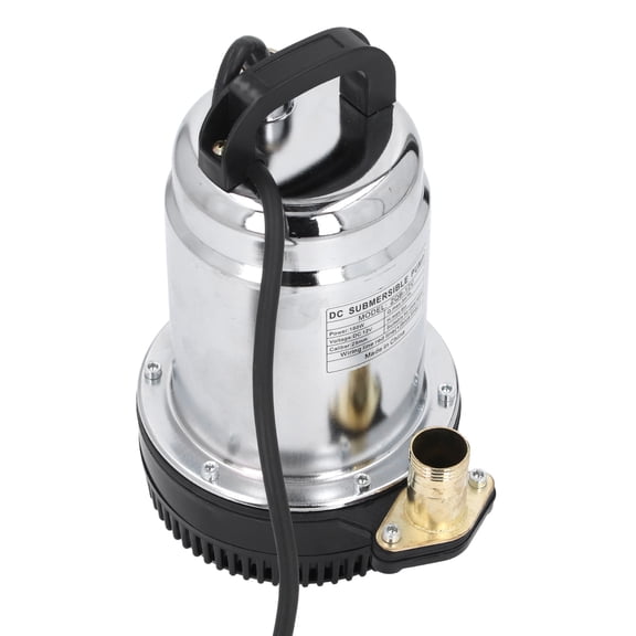 BIMZUC DC 12V 180W Submersible Water Transfer Pump 13.2 GPM 8m 26.2ft Lift Stainless Steel Deep Well Booster Pump with 1-Inch Outlet for Solar Panel Battery