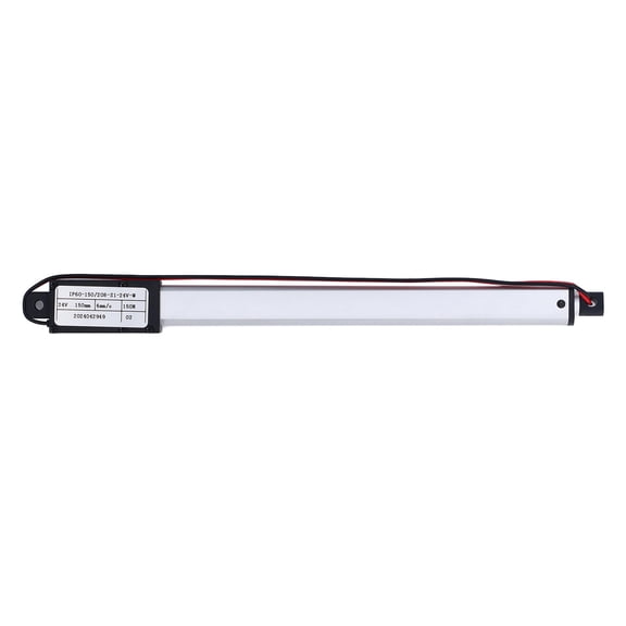 BIMZUC DC24V Mini Electric Actuator Wingless Automatic Lifting Rod Reciprocating Linear Motion 5.9 inches / 150mm Stroke 150N Thrust Aluminum Tube 3W