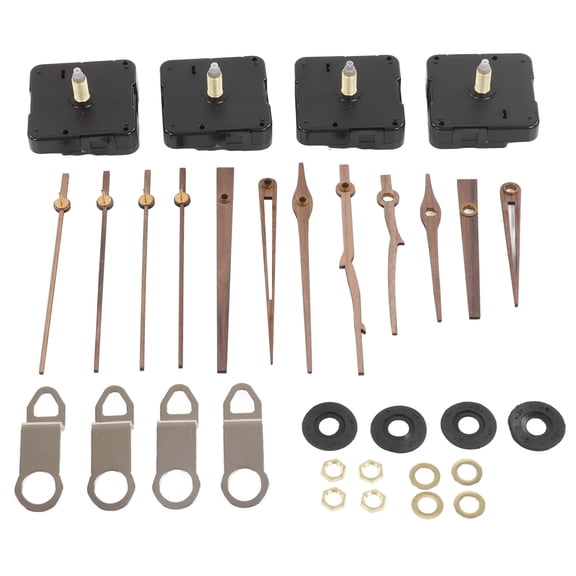 BIMZUC DIY Clock Repair Kit Quartz Movement Replacement Set with Elegant Walnut Wood Hands and Silent High Torque Mechanism for Custom Wall Clock Projects 7.5 x 2.8 x 1.6 inches / 19.0 x 7.0 x 4.0 cm