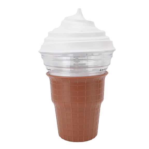 BIMZUC DIY Ice Cream Maker Machine for Homemade Sorbet and Frozen Yogurt, 1274g / 44.94oz Large Capacity, Food Grade ABS PP Material, USB Powered 5V for Easy Home Use, White