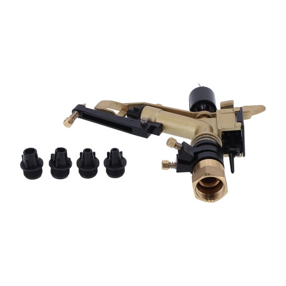 BIMZUC DN25 Rocker Arm Rotating Sprinkler Adjustable Angle Impact Sprinkler for Garden Irrigation Lawn Watering Tool