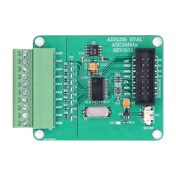 BIMZUC Data Acquisition Module 24 Bit 8 Channel High Accuracy ADS1256 Collecting Card SPI Interface (5.12 inches / 13 cm)
