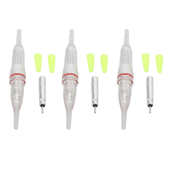 BIMZUC Deep Drop Fishing Light Leakage Proof Waterproof Battery Powered LED Flashing Attractive Fishing Lamp, 3 Pack, 4.33 inches / 11 cm
