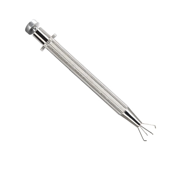 BIMZUC Diamond Gems Prong Tweezer Catcher Grabber Jewelry Making Jeweler Tool, Stainless Steel Holder Pick up Tool for Watch Repair, 4.72 inches / 12 cm