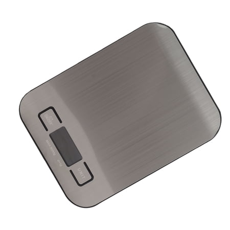 BIMZUC Digital Kitchen Scale 0.035oz to 11.0lb Stainless Steel Coffee Scale with LCD Display for Family Cafe Cooking, Black