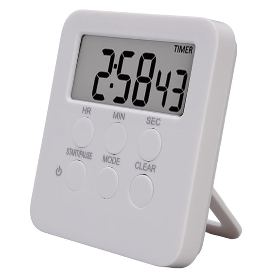 BIMZUC Digital Kitchen Timer  3 Sound Modes, Countdown/Countup, Memory, Alarm/Clock, Magnetic & Stand  Ideal for Study, Cooking & Fitness