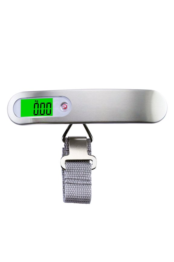 Digital Luggage Scale Travel Essentials Portable Handheld Weight Scale with LCD Display Suitcase Scales Gift for Travelers, 110 lbs / 50 kg Capacity, White
