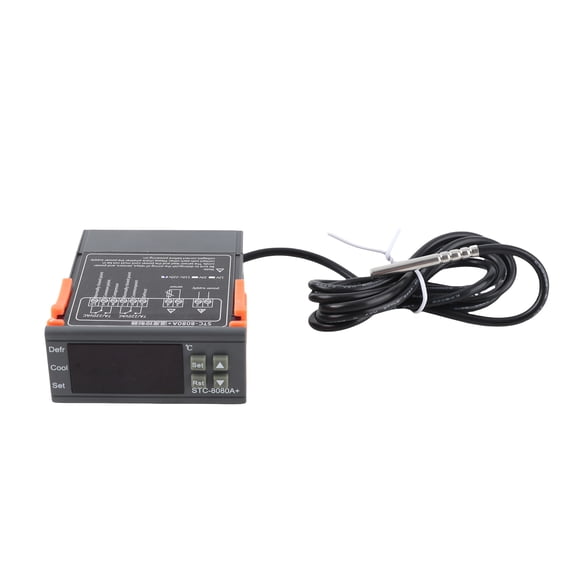 BIMZUC Digital Temperature Controller STC-8080A+ 220V Refrigerator Thermostat Automatic Defrosting with NTC Sensor Probe
