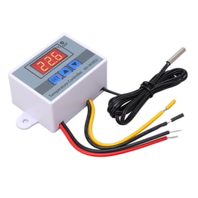 BIMZUC Digital Temperature Controller Thermostat Heating Cooling Switch with Waterproof Probe 10A 12V 120W XH-W3002 LCD Display for Home Industrial Use 5.9 inches / 15 cm