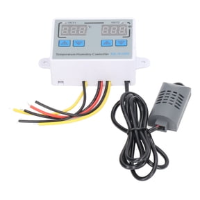 BIMZUC Digital Temperature Humidity Controller Intelligent Electronic Thermostat Switch 12V 220W for Heating Cooling Systems 3.94 inches / 10 cm Black[cite: 1]