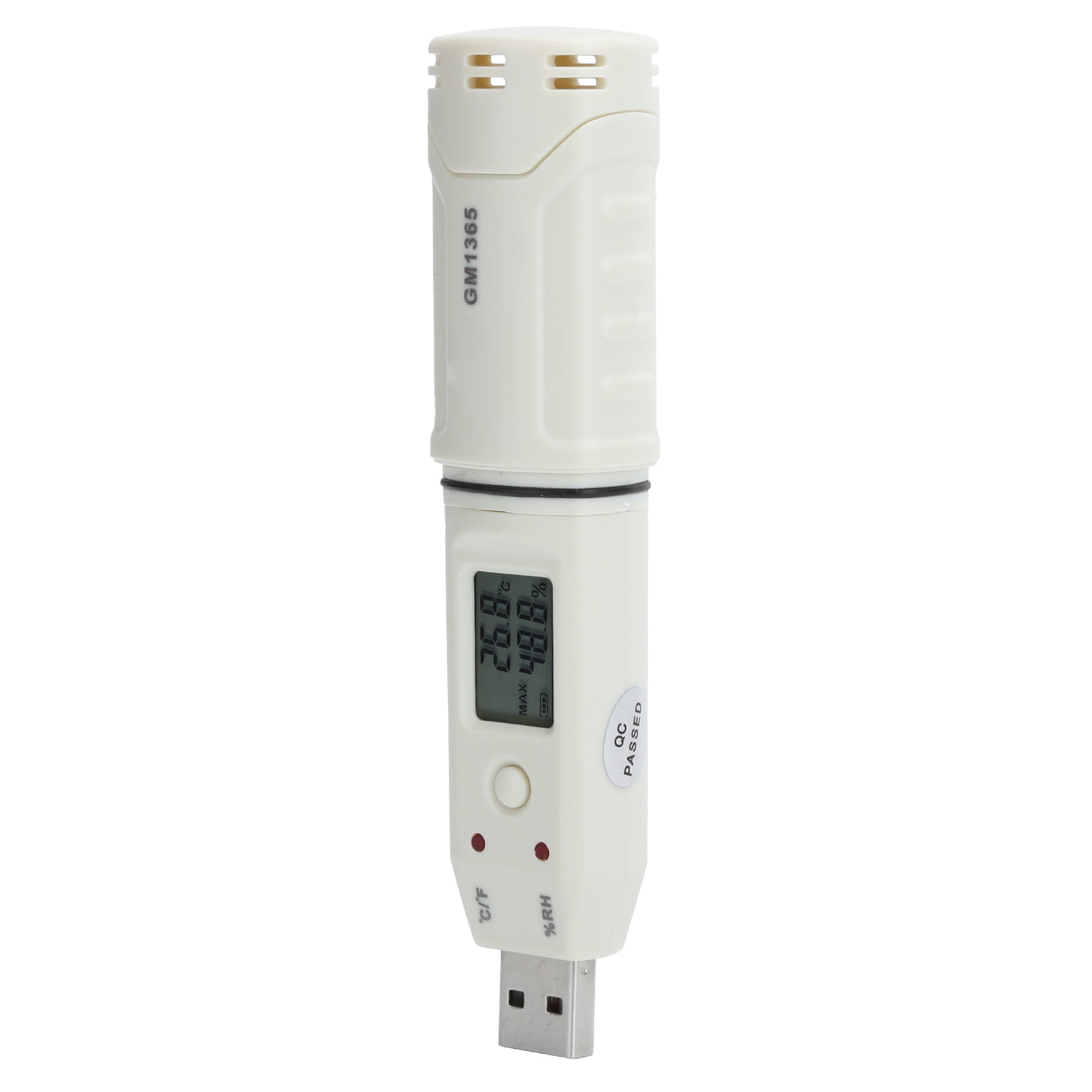 BIMZUC Digital Temperature Humidity Logger 0-100% RH Indoor Thermometer Hygrometer Detector Data Recorder with Alarm for Greenhouse Laboratory 6.3 oz / 178g
