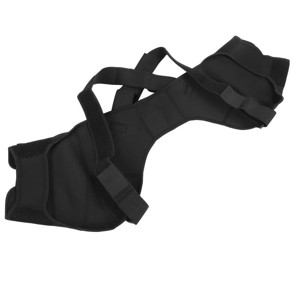 BIMZUC Double Shoulder Support Strap Nylon Relieve Pain Compress Protector Brace S (14.17-15.35 in / 36-39 cm)