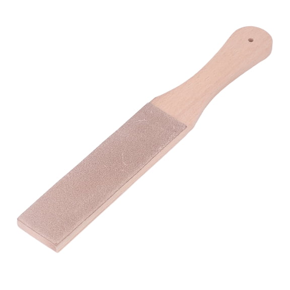 BIMZUC Double Sided Leather Strop Quick Sharpening Beech Wood Leather Honing Strop Portable DIY Leathercraft Sharpening Knife Sharpener Tool Small (11.0 inches / 28 cm)