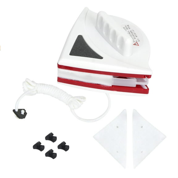 BIMZUC Double Sided Magnetic Window Cleaner with Water Storage Sponge, Red