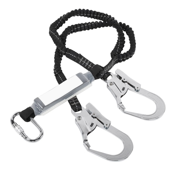 BIMZUC Double Steel Large Hook Elastic String Antifalling Safety Rope Belt Multicolor 1 Pack