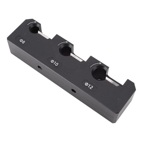 BIMZUC Dowel Maker Jig Kit Metric Dia 8mm 10mm 12mm 3 Holes for Woodworking Aluminum Alloy Electric Drill Milling Round Rod Auxiliary Tool 5.12 inches / 13 cm Length Black