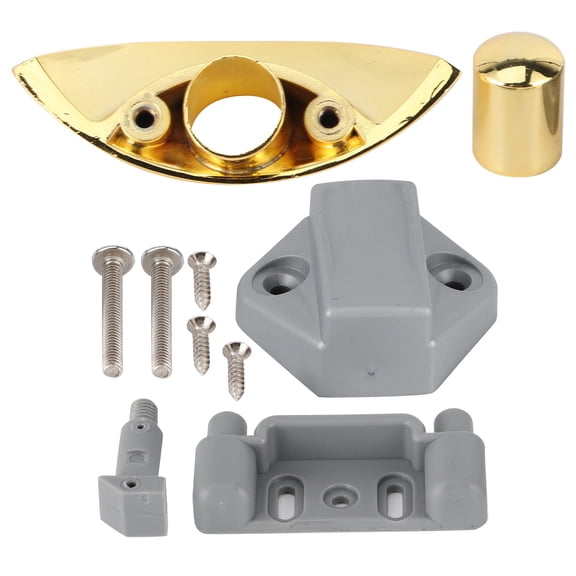 BIMZUC Drawer Button Lock Cabinet Door Push Locking System for Marine Boat RV 12-25mm (0.47-0.98 inches) Wooden Cabinet Door Hardware Ambidextrous Easy Installation Luxury Gold