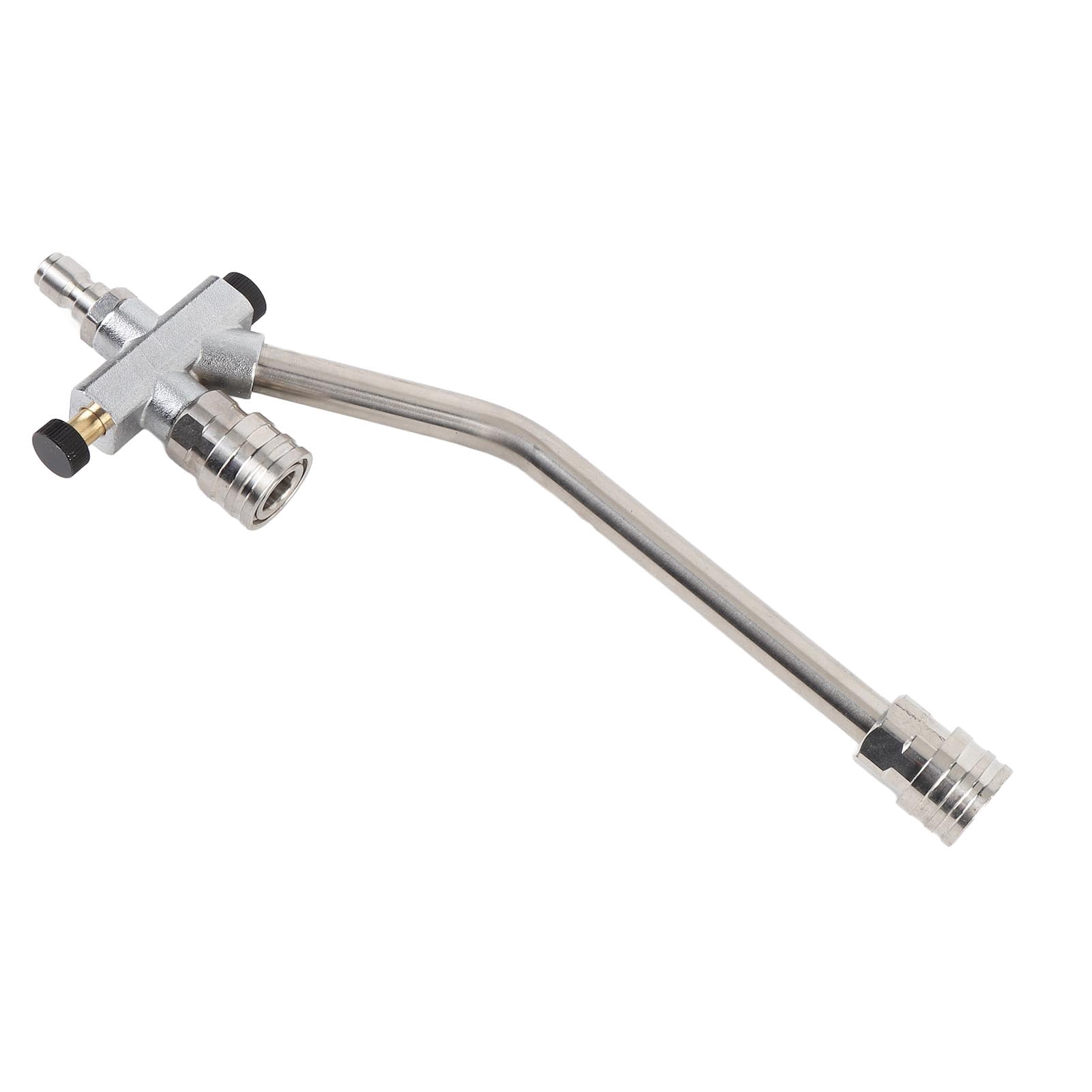 BIMZUC Dual Connector Pressure Washer Wand Stainless Steel 6000 PSI Multifunctional Foam Cannon Accessory with Double Tip Attachment