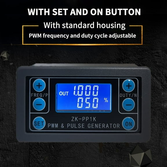 BIMZUC Dual Mode LCD PWM Signal Generator PWM Pulse Frequency Duty Cycle Adjustable Square Wave Generator 0Hz-150KHz, 3.3V-30V, Black, 7.9x4.3x3 cm / 3.1x1.7x1.2 inches