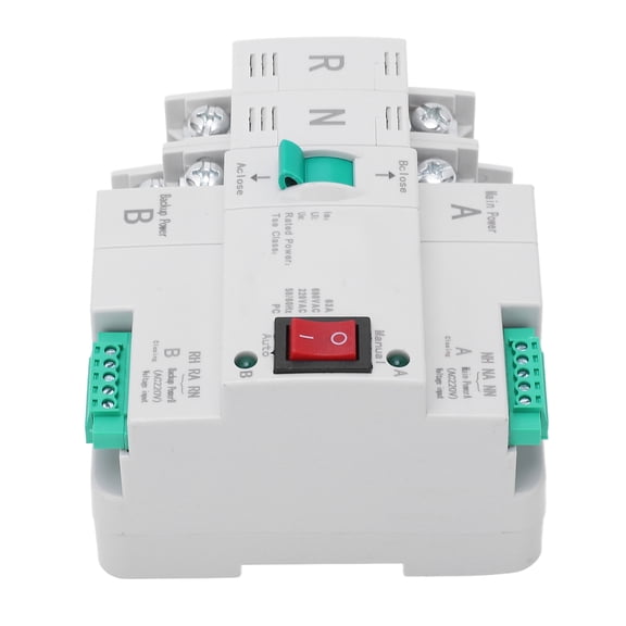 BIMZUC Dual Power Automatic Transfer Switch 2P DIN Rail Installation Quick Switching Electrical Selector Switch AC 220V 63A[cite: 1]