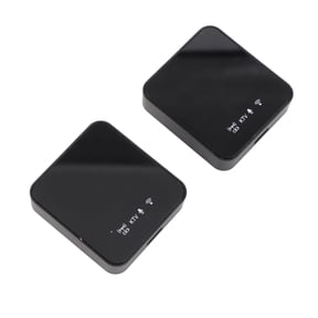 BIMZUC Dual Wireless Microphone System Noise Canceling Lapel Mic for Live Broadcasting Recording